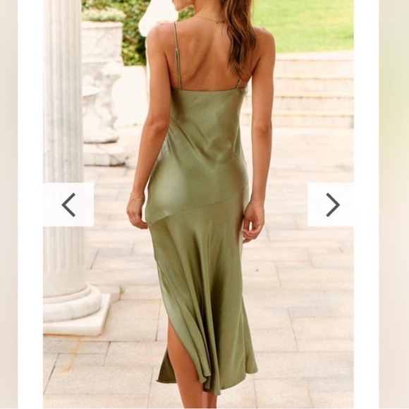 Billy J Celina Midi Dress - Olive NWT Size 12 - Picture 5 of 8